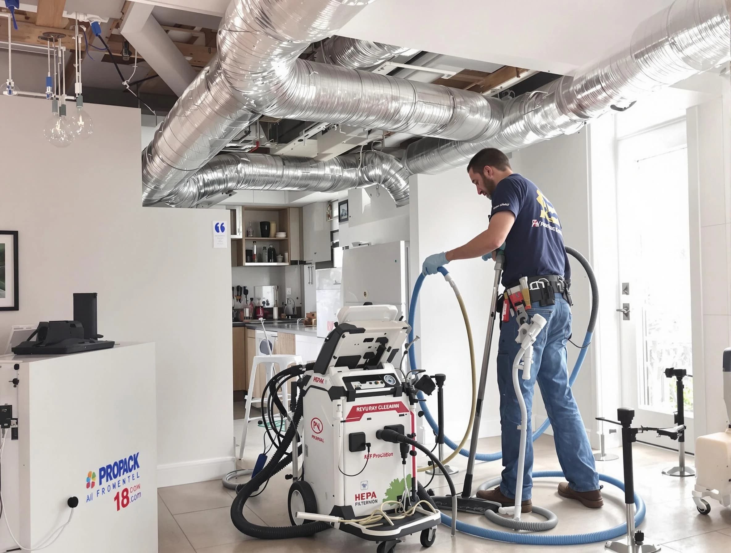 Saratoga Springs Air Duct Cleaning technician performing advanced pure duct cleaning with specialized equipment in Saratoga Springs