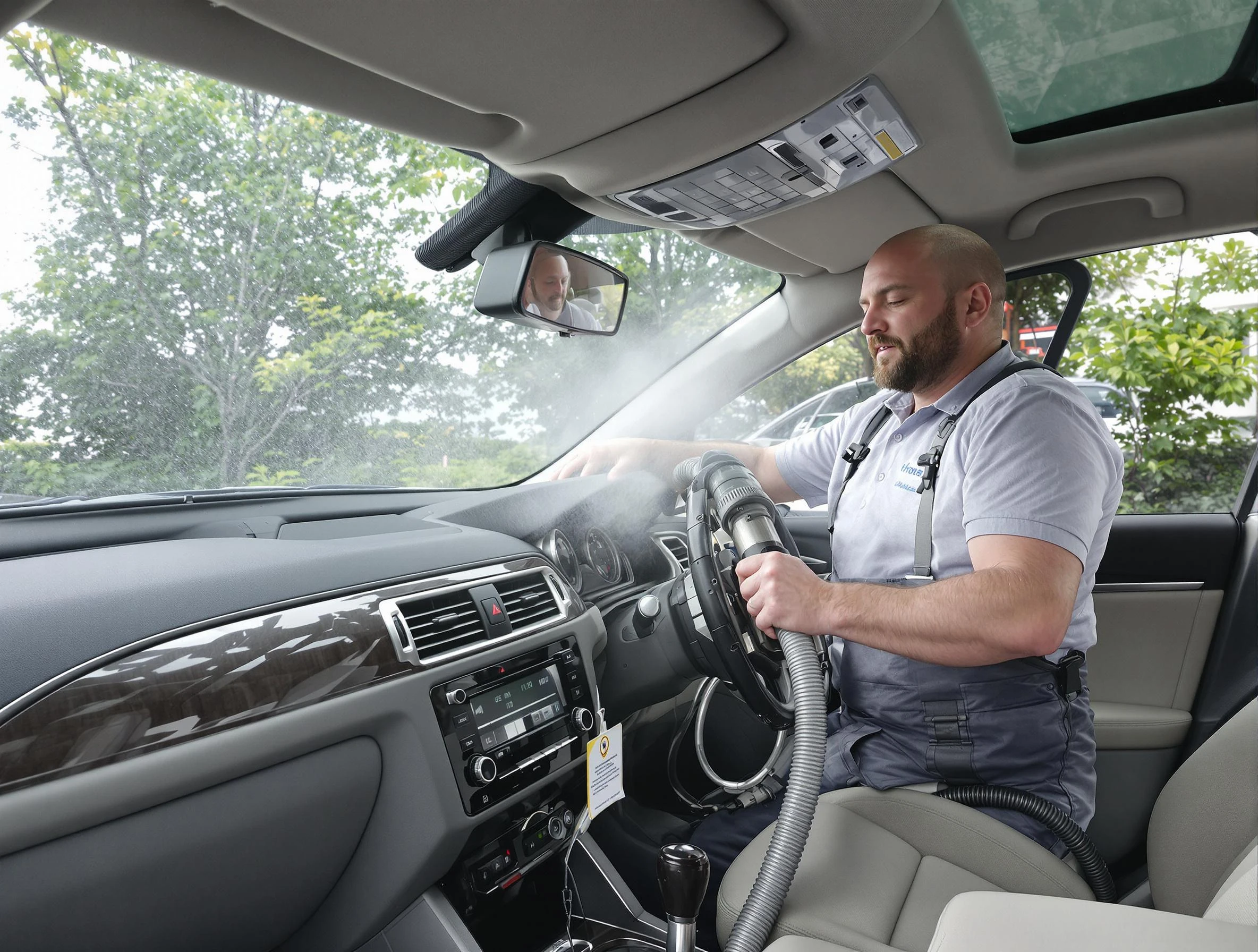 Saratoga Springs Air Duct Cleaning specialist performing professional car duct cleaning in Saratoga Springs