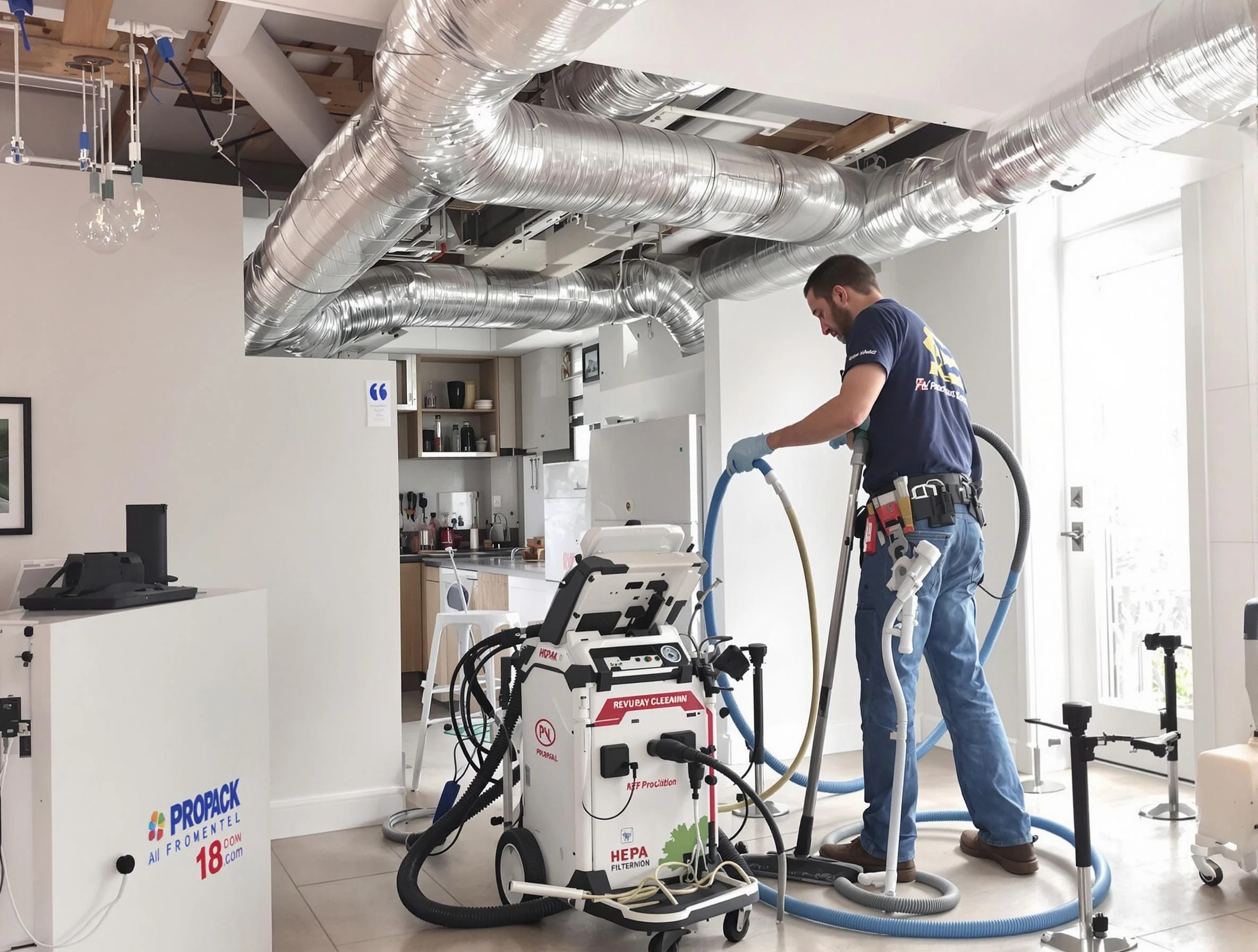 Saratoga Springs Air Duct Cleaning technician performing advanced pure duct cleaning with specialized equipment in Saratoga Springs
